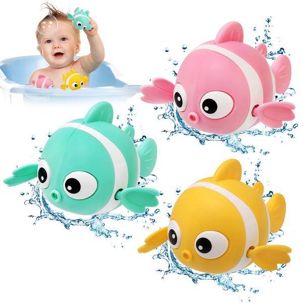 Bath Toys, NEWSTYLE 3 Bath Animal Toys, Clockwork Bath Toys for Children, Water Games Bathtub Pool Toy, Bathtub Accessories Baby Bath Games