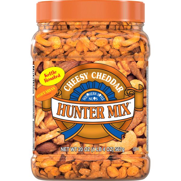 Southern Style Nuts Cheesy Cheddar Hunter Mix, 20 Ounces, Peanuts, Sesame Sticks, Corn Sticks, Almonds, and Cashews