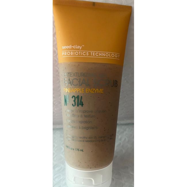 BEAUTYMARK SEED+CLAY RETEXTURIZING GEL FACIAL SCRUB  PINEAPPLE ENZYME #314