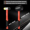 ValueMax Rubber Mallet 16oz Fiberglass Handle With Soft Grip Solid Head 2 Piece