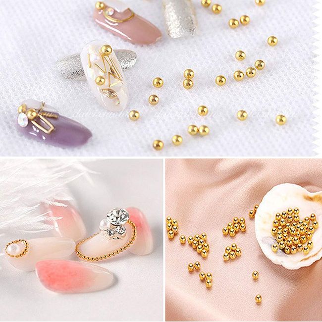 Girls Nail Gems Beads Micro Crystal Caviar Nail Art Rhinestones Women  Decoration
