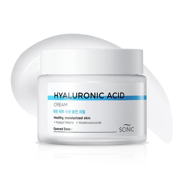 SCINIC Hyaluronic Acid Cream 2.7 Fl.oz 80ml | 5-layer Dense Moisture Locking | Moisture-storing Cream Fills Skin With Moisture And Controls Shine | Inside And Outside Moisture Care | K-beauty