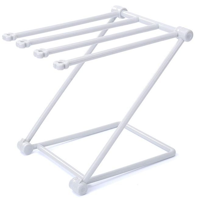 Liroyal Towel Rack Dish Towel Hanger 4 Piece Dish Towel Dry Stand Flower Dish Towel Holder Bottle Drainer Sink Top Dish Drying Basket Stove Side Dish Drying Rack Kitchen Storage Shelf Foldable Vertical Dish Towel Kitchen Towel Rack