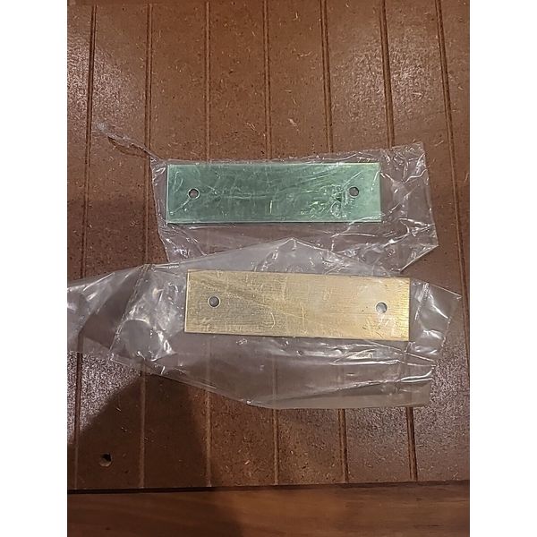 Rectangle Backplates For Drawer Pulls In Polished Brass Finish--set of 2