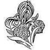 Orchid Rubber Stamp Approx 30 x 30 mm