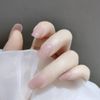 mallnoo 24pcs Medium Length Milk Coffee Simple Fake Nail Easy to Install