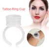 100/200/500Pcs Tattoo Ink Rings Disposable Tattoo Pigment Cup for Tattoo Ink and Eyelash Extension Glue(100pcs)