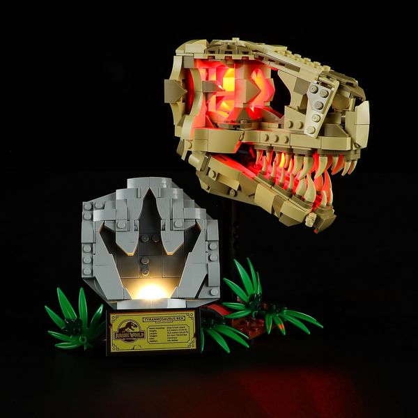 YEABRICKS LED Light for Lego-76964 Jurassic World Dinosaur Fossils: T. rex Skull Building Blocks Model (Lego Set NOT Included)