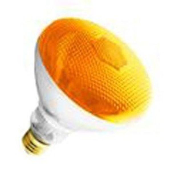 (6 Pack) 100BR38/AMBER - 100 Watt BR38 Amber Flood Light Bulb