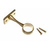WARDROBE ROD RAIL SOCKET CENTRE SUPPORT BRACKET 19MM BRASS PLATED ( pack of 2 )