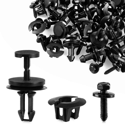 UNIGT 60PCS Silverado Bumper Clips for Front Air Dam Deflector Retainers Replace 15733971 15733970 Compatible with Chevy GMC Trucks Plastic Fasteners Included 11503834 Bumper Bolts