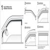 CBX Auto 4pc Sun/Rain Guard Window Deflector Fit 03-08 Corolla JDM Window Visors