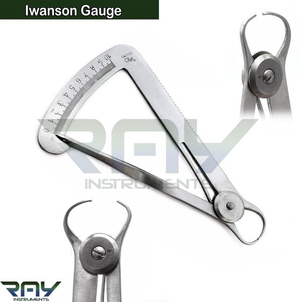 Dental Iwanson Spring Gauge Crown Caliper Orthodontic Measuring Instruments