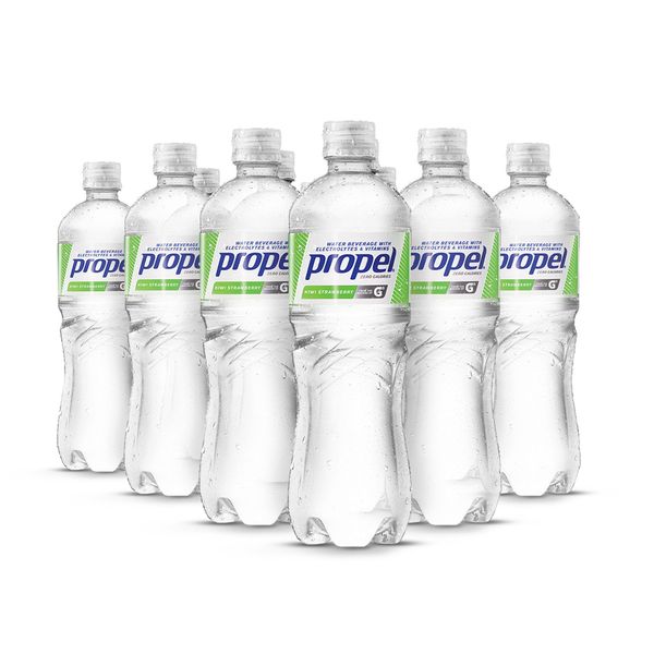 Propel, Kiwi Strawberry, Zero Calorie Water Beverage with Electrolytes & Vitamins C&E, 24 Fl Oz (Pack of 12)