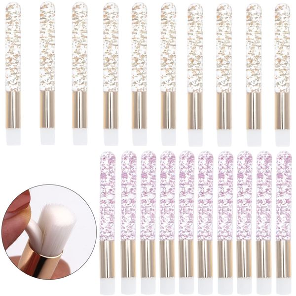 20Pcs Lash Shampoo Brush Eyelash Cleaning Brush Nose Pore Deep Cleaning Brush Peel Off Blackhead Brush Remover Tool Extension Eyelash for Women Girls Facial Cleaning