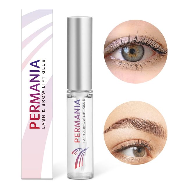 PERMANIA Wimpernlifting Kleber, Lash Lifting Kleber, Wimpernkleber Wasserfest-Schnell trocknend, hält 6 Wochen (7ml)