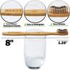 4 Pack Bamboo Toothbrushes Biodegradable Soft Medium Charcoal Bristles