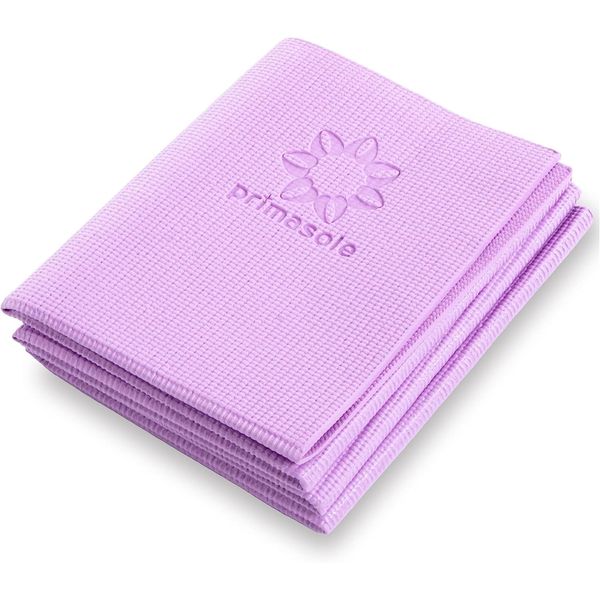 Primasole PSS91NH049 Yoga Mat, 0.2 inches (4 mm), Foldable, Fitness, Pilates, Quartz Purple