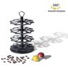 FlagShip 4 Tier Coffee Pod Holder Carousel for Vertuo 4 Tier black