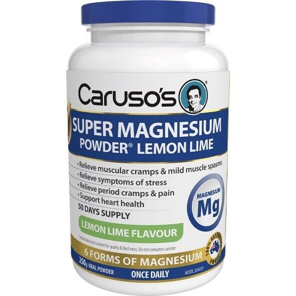 Caruso’s Super Magnesium Powder Lemon Lime 250g