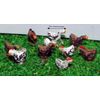 Langley Models Chickens 10 N Scale Metal Model Railway PAINTED A71p
