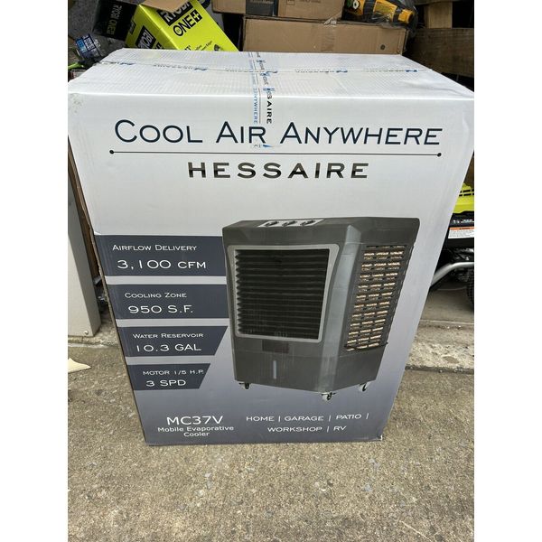 Hessaire MC37V Indoor Outdoor Portable 950 Sq Ft Evaporative Air Cooler