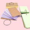 HGFLMR Flash Cards, 400 pcs with Binder Ring, 8 Set, 50 Sheets per Set, Assorted Colors