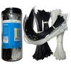 600 Pieces Coloured Assorted Cable Ties Nylon Black and White Tie Wraps
