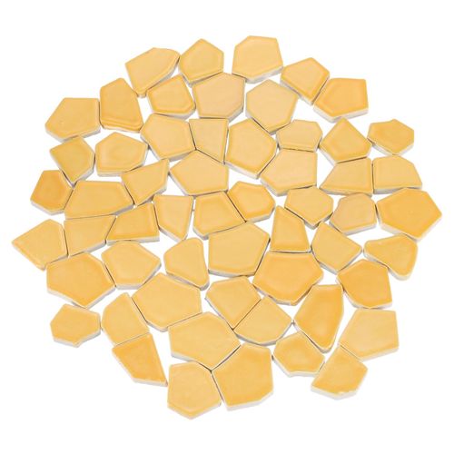uxcell 500g/1.1LB Irregular Ceramics Mosaic Tiles, 2.3-4.2 cm Bulk Stained Ceramic Mosaic Pieces Stones Mosaic Kits for DIY Art Craft Projects Home Decor, Orange