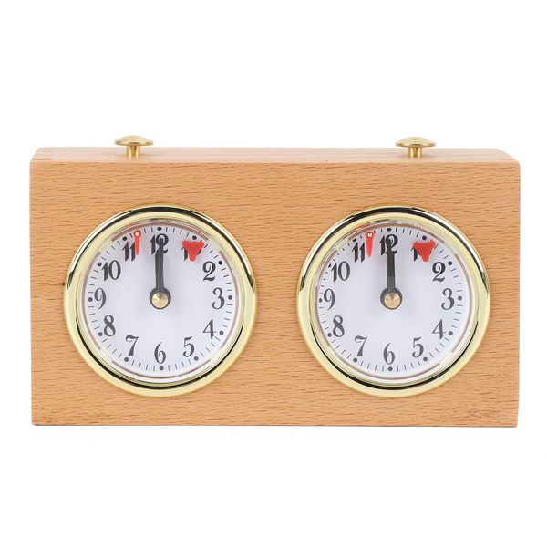 Chess Timer,International Chess Clock,Professional Chess Clock Game Timer, Analogue Clock Chess Timer,No Battery Needed,High Accuracy Mechanical Tool