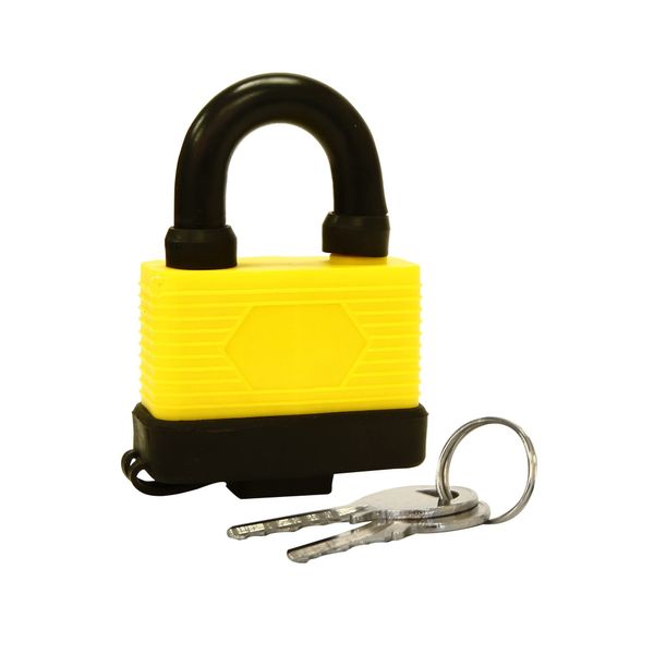 Rolson 66514 Weatherproof Padlock, Black, 50 mm