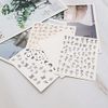 12 Sheets Self-Adhesive Nail Art Stickers Flower Butterfly Moon Star Pattens Nail Decals Hollow Manicure DIY Nail Decoration for Acrylic Nails Black White Rose Gold