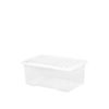 Muddy Hands Pack of 5 - Large 45 Litre Heavy Duty Clear Plastic Storage Boxes with Lids Stackable Containers