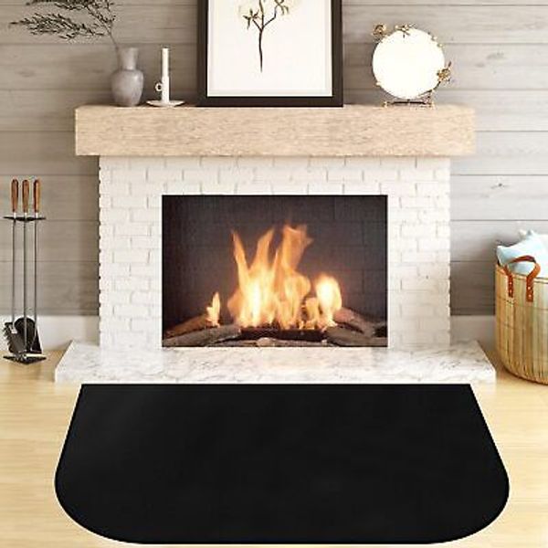 Fireplace Mat Hearth Rug Fireproof Fireplace Floor Mat Fireproof Rug for Fire...