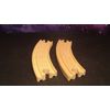 2pc Wooden Railway 6in Curved Train Track (F/F)