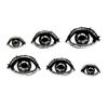 Oottati Small Cute Temporary Tattoo Horror Halloween Eye (2 Sheets)