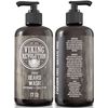 Beard Wash Shampoo w/Argan & Jojoba Oils - Softens & Strengthens - Natural Peppermint and Eucalyptus Scent - Beard Shampoo w/Beard Oil (17 oz Shampoo)