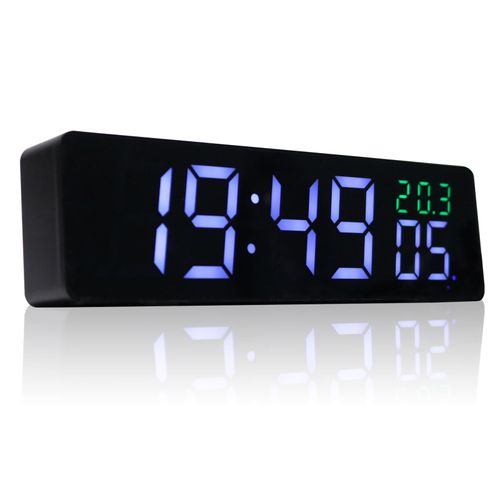 2024 New Edition Little Green WIFI Automatic Time Synchronization Clock High Precision Clock Acrylic Gift Father's Day (No Assembly Required) (Black)