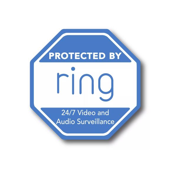 Ring security decal 3.75" laminated out door decal doorbell surveillance camera