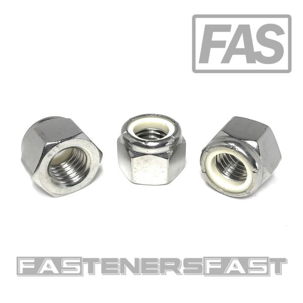 (5) 5/8-11 Stainless Steel Nylon Insert Lock Nuts Locking Hex Nuts 5/8-11