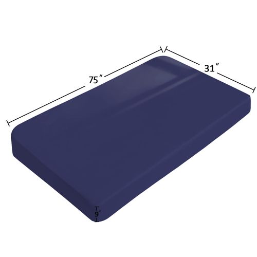 Cot Sheets 31" x 75", Daycare Cot Size Mattress Sheet Fitted with Narrow Twin/Camp Bunk/Rvs Bunk/Guest Beds/Trifold Mattress, Super Soft and Breathable Microfiber Cover for Toddler, Navy