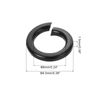 uxcell M6 304 Stainless Steel Split Lock Washers, Black Spring Lock Washers, 100 Pcs