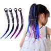 Coollooda Hair Extensions Braid Braid Halloween Costume Kids Dance Event Gradient Color Extension Kit Extension Hair Extension