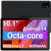 DigiLand Tablets,10.1" Android Tablet with Octa-core Processor 10GB RAM+64GB ROM(Support Expand TF) 5MP Front/8MP Back Camera,6000 mAh Battery,2025 Android 14 WiFi Tablet(Gray)
