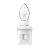 Plug in Night Light,TWDRTDD Adjustable E12 Base Socket Night Light with On/Off Switch for Making Decorative Night Lights (Glass Ring,3Pin Plug, White)