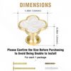Dechours Pearl Clover Knobs, Gold Drawer Knobs, Dresser Knobs 2 Pack, 33mm Brushed Gold Cabinet Knobs, Wall Hooks (Snow White Pearl Surface)