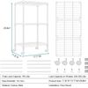 3-Tier Adjustable Wire Shelving Rack with Wheel Commercial Kitchen Storage White