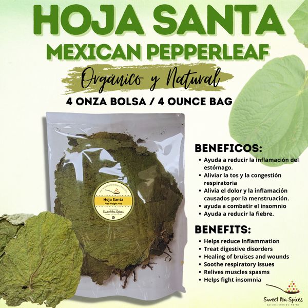 Hoja Santa Hierba Santa Live Root Beer Plant 4 oz -113g - Inflamación estomacal