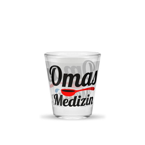 Sheepworld Schnapsglas Motiv Omas Medizin