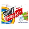 Shout Wipes Stain Remover for Clothes Laundry, Instant Stain Remover and Individually Wrapped, Travel Essentials, Works on Everyday Stains, 12 Wipes per Carton (1 Carton)